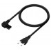 AISENS - CABLE ALIMENTACION ACODADO FORMA 8, CEE7/16/M-C7/H, NEGRO, 3.0M