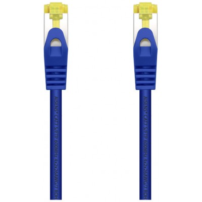 AISENS - CABLE DE RED LATIGUILLO RJ45 LSZH CAT.7 600 MHZ S/FTP PIMF AWG26, AZUL, 1.0M