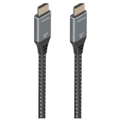 CABLE HDMI V2.1 ALTA VELOCIDAD 8K60HZ AM-AM GRIS-NEGRO