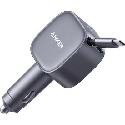 CARGADOR DE COCHE ANKER DE COCHE 75W CON CABLE USB-C RETRACTIL