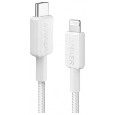 CABLE ANKER 322 USB-C A LIGTHNING CABLE TRENZADO 0,9M BLANCO