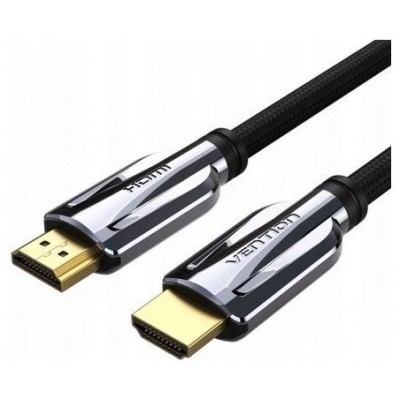 CABLE HDMI V2.1 8K M-M 2 M TRENZADO NEGRO/GRIS VENTION (Espera 4 dias)