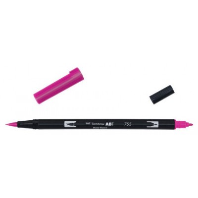 ROTULADOR DOBLE PUNTA PINCEL DUAL BRUSH-755 - COLOR RUBINE RED. TOMBOW ABT-755 (Espera 4 dias)