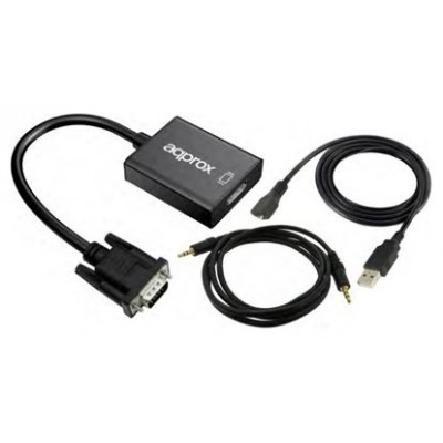 Adaptador Vga A Hdmi Con Entrada De Audio Approx