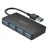 HUB 4 PUERTOS USB 3.0 NEGRO APPROX (Espera 4 dias)