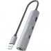 DOCK AISENS USB-A 3.0 A ETHERNET GIGABIT HUB 2USBC