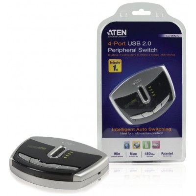 Aten Switch de periféricos USB 2.0 de 4 puertos (Espera 4 dias)