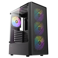 CAJA ANTEC AX26 ARGB ATX NEGRO 4XVENT 120MM 2XUSB SN FUENTE