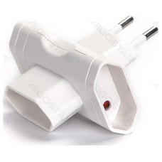 ENCHUFE DE CONVERSION ALEMAN 1 A 3 10A BLANCO AIGOSTAR (Espera 4 dias)