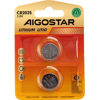 PILA DE BOTON CR2025 3V 2 UDS AIGOSTAR (Espera 4 dias)-0SX PILA DE BOTON CR2025 3V 2 UDS AIGOSTAR (Espera 4 dias)