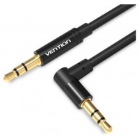 CABLE AUDIO ESTEREO ACODADO JACK 3.5/M JACK 3.5/M 0.5 M NEGRO VENTION (Espera 4 dias)