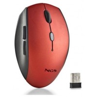 MOUSE NGS WIRELESS BEE RED CON TECLAS SILENCIOSAS