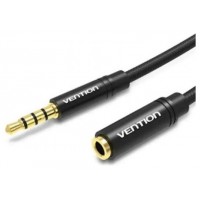 CABLE AUDIO ESTEREO JACK 3.5/M JACK 3.5/H 1.5 M NEGRO VENTION (Espera 4 dias)