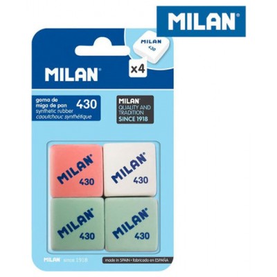 Milan BMM9215 goma Caucho Rosa, Blanco 4 pieza(s) (Espera 4 dias)