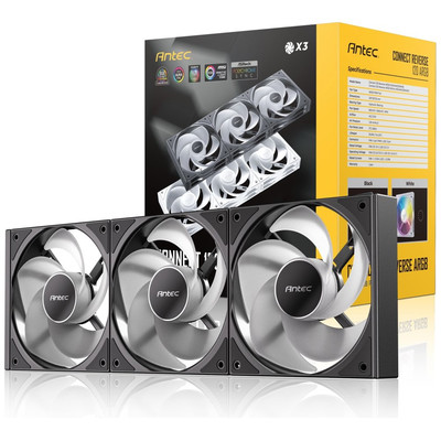 KIT 3 VENTILADORES AUXILIAR C120R A-RGB NEGRO ANTEC (Espera 4 dias)