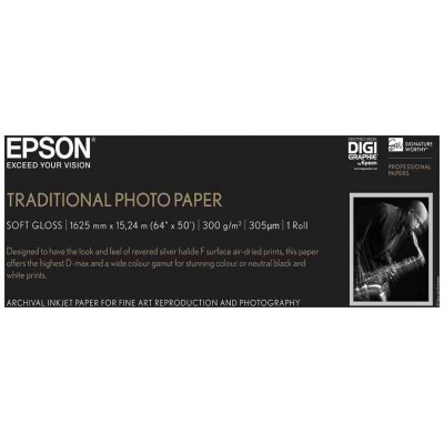 Epson GF papel Photo Traditional 64"  x 15,2m - 300 g/m2