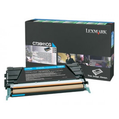 LEXMARK C-736, X-736/738 Toner Cian Alto rendimiento Retornable