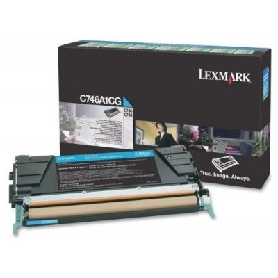 LEXMARK 746DN/746DTN/746N/748DE/748DTE/748E Cartucho de toner Cian Retornable