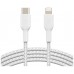 Cable Belkin Caa004bt1mwh Usb-c A Lightning Trenzado