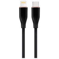 CABLE DE CARGA Y DATOS GEMBIRD USB TIPO-C A 8 PINES DE SILICONA PREMIUM 1,5M BK