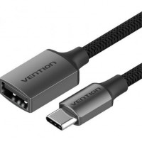 CONVERSOR USB-C/M A USB-A/H 0.15 M GRIS VENTION (Espera 4 dias)