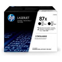 HP LaserJet Enterprise M506dn/M527 Pack 2 Toner Negro 87X Alta capacidad 18.000 paginas