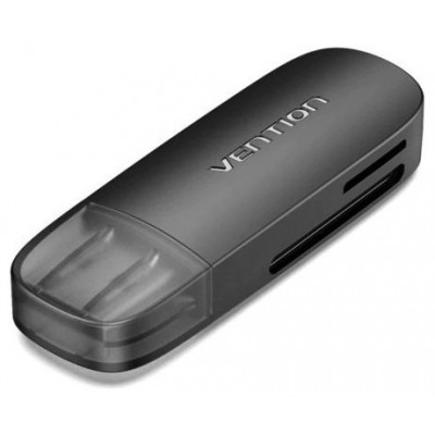 LECTOR TARJETAS EXTERNO USB 2.0 NEGRO VENTION (Espera 4 dias)