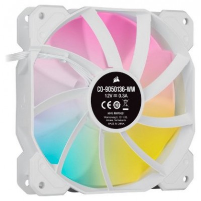 VENTILADOR AUXILIAR AR120 ICUE A-RGB 120MM WHITE SINGLE PACK CORSAIR (Espera 4 dias)