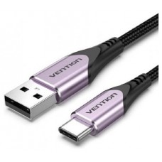 CABLE USB-A A USB-C M-M 1 M PURPURA VENTION (Espera 4 dias)