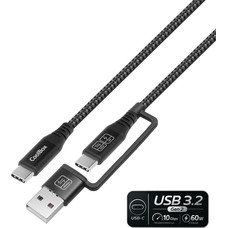 COOLBOX CABLE TRENZ USB-C+A/USB-C 3.2 GEN2 1.8