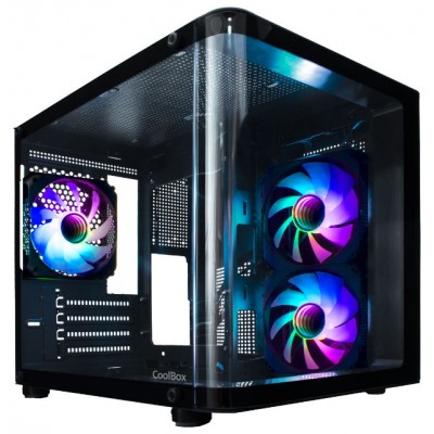 CAJA MICROATX GM100 VISION A-RGB NEGRO COOLBOX (Espera 4 dias)