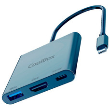 Coolbox MINIDOCK C31 USB-C 1PD100W/1USB-A/1HDMI 4K-SX1 Coolbox MINIDOCK C31 USB-C 1PD100W/1USB-A/1HDMI 4K