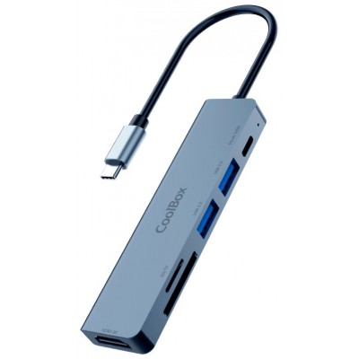 Coolbox MINIDOCK C61 USB-C PD/2USB-A/SD/MSD/HDMI4K-SX9 Coolbox MINIDOCK C61 USB-C PD/2USB-A/SD/MSD/HDMI4K
