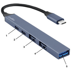 COOLBOX MINIDOCK 5 USB-C 5 PUERTOS PD 100W-SX1 COOLBOX MINIDOCK 5 USB-C 5 PUERTOS PD 100W