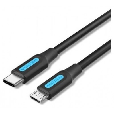 CABLE USB-C 2.0 A MICRO USB M-M 0.5 M NEGRO VENTION (Espera 4 dias)