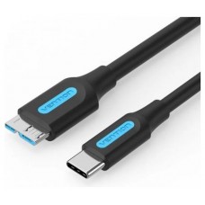 CABLE USB 3.0 MICROUSB/M USB-C/M 1 M NEGRO VENTION (Espera 4 dias)