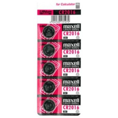 PILAS CR2016 MAXELL CR2016-B5 GD 3V BLISTER 5 UNIDAD