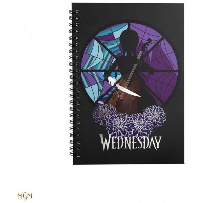 CUADERNO WEDNESDAY CON CELLO 14,5X21 CM CINEREPLICAS REDSTRING CR5174 (Espera 4 dias)