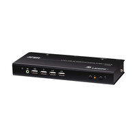 ATEN Conmutador KVMP de doble monitor con 2 puertos USB 4K HDMI (cables incluidos) (Espera 4 dias)