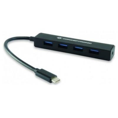 Hub Usb Conceptronic Usb-c A 4 Puertos Tipo A Usb 3.0