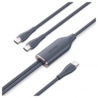 CABLE USB-C/M A 2xUSB-C/M 1.5 M NEGRO VENTION (Espera 4 dias)