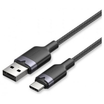 CABLE USB-C A USB-A TRENZADO 1 M NEGRO VENTION (Espera 4 dias)