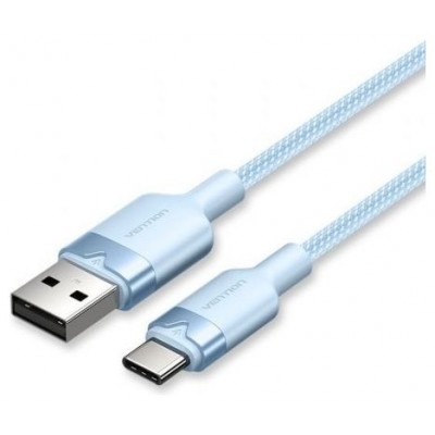 CABLE USB-C A USB-A TRENZADO 1 M AZUL VENTION (Espera 4 dias)