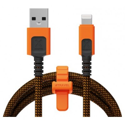 CABLE XTREME USB-A A LIGHTNING 1.5M NEGRO/NARANJA XTORM (Espera 4 dias)