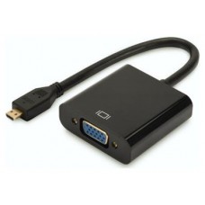 CONVERSOR VIDEO DIGITUS DE MICRO HDMI A VGA TIPO D 3,5MM AUDIO JACK NEGRO