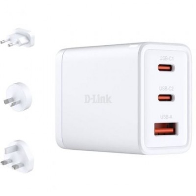 CARGADOR  USB D-LINK PARED DCP-651 2USB-C 1USB 65W GaN