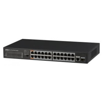 (DH-PFS3125-24ET-190) DAHUA SWITCH POE 24 PUERTOS + 1 GIGABIT COMBO RJ45/SFP (Espera 4 dias)