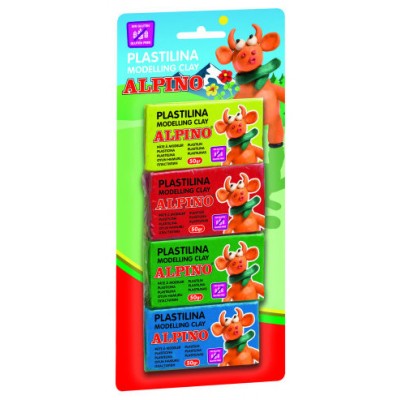 BLISTER 4 UNIDADES PLASTILINA ALPINO DE 50 GRS ALPINO DP000934 (Espera 4 dias)