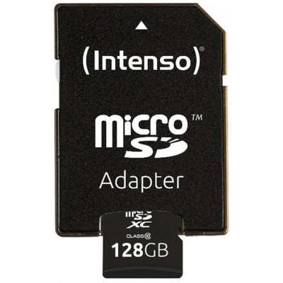 Intenso 3413491 Micro SD clase 10 128GB c/adapt