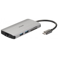 HUB D-LINK USB-C 8 EN 1 CON HDMI / ETHERNET / USB-C ALIMENTADO / LECTOR DE TARJETAS (Espera 4 dias)